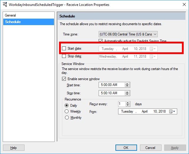 BizTalk Server 2016: Feature Pack 2 – Scheduling...Don't Forget to Check this Box!